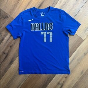 Men's Dallas Mavericks Luka Doncic Nike Blue Name & Number T-Shirt, Size Large